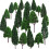 24 Pieces Model Building Trees, Mixed Model Trees, Landscape Model Trees 1