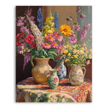 WEMEON Flower Paint by Numbers for Adults Beginners-Flower Adults Paint by Numbers Kits Canvas for Gift Home Wall Decor(16x20 Inch)