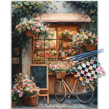 Kalonyth Flower Shop Paint by Numbers for Adults, 16x20 inch, No Framed