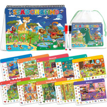 Reusable Search and Find Books,Travel Games Toys for 3 4 5 Kids
