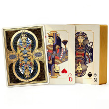 ACELION Egyptian Playing Cards - Premium Cardstock Poker Deck with Double-Sided Cold Foil & Gold Foil Edges