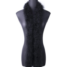 2 Yards 22G Fluffy Marabou Black Feather Boa for DIY Craft Sewing Trim Home Wedding Party Christmas Decoration