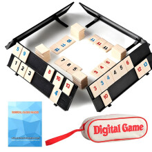 Classic Mini Rummy Play Set, Rummy Cup Board Game with 4 Exclusive, Foldable Play Stands in an Extremely Robust Travel Bag