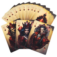 Qualiprint Classic Playing Cards, 52 Card Deck with Two Jokers, Laminated
