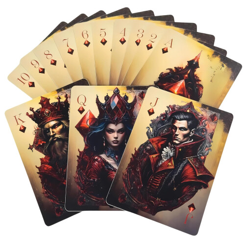 Qualiprint Classic Playing Cards, 52 Card Deck with Two Jokers, Laminated