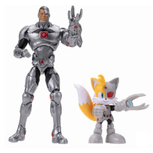 DC x Sonic Tails 6cm & Cyborg 13cm Action Figure Multipack
