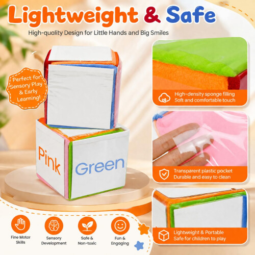 2 Pack 10cm Foam Dice DIY Pocket Cubes 2