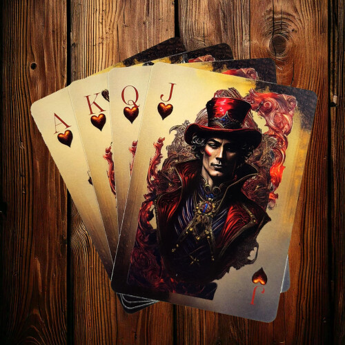 Qualiprint Classic Playing Cards, 52 Card Deck with Two Jokers, Laminated 2