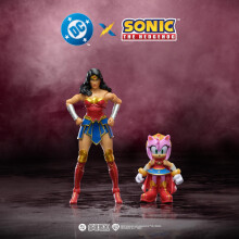 DC x Sonic Amy 2.5" & Wonder Woman 5" Action Figure Multipack