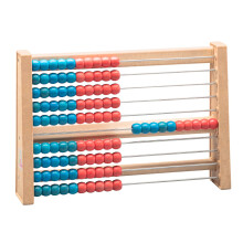 WISSNER Pupil's Abacus up to 100 made from RE-Wood - Counting Frame for Primary School