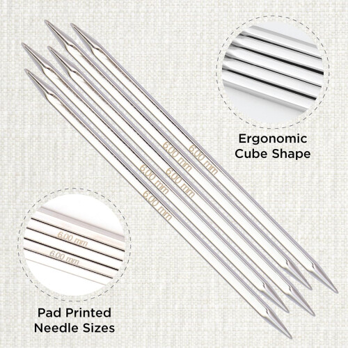 KnitPro Nova Cubics Double Pointed Needles 6" (15cm) | 6.00mm 1