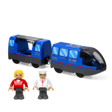 EVERGD Electric Train Set for Kids, Magnetic Martin Battery Powered Powerful Engine Locomotive Train Set Educational RC Train Model for Wooden Track