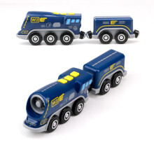 EVERGD Electric Train Set for Kids, Magnetic Martin Battery Powered Powerful Engine Locomotive Train Set Educational RC Train Model for Wooden Track