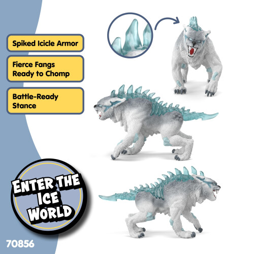 Schleich Figur - SCHLEICH - 70856 - Eisluchs - Eldrador Kreaturen - Ab 4 Jahren - Handbemalt 1