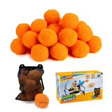 Aqua Blaster Orbz 30 Pack, Reusable Soft Cotton Balls with Carry Bag, Compatible Ammo Refill for Kids Launchers, Outdoor Games