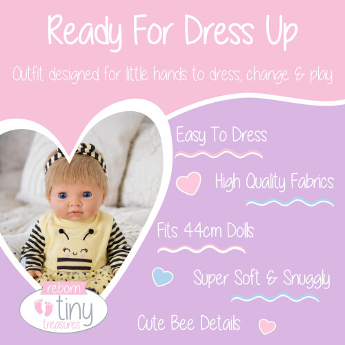 Buzzy Bee Outfit, Dolls Clothes for 44cm Dolls 1