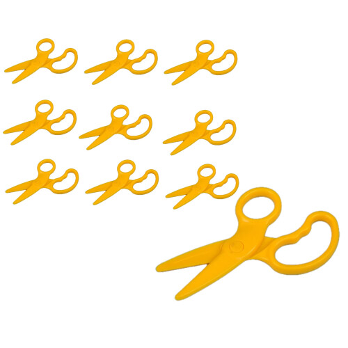 Plastic Dough Scissors | Straight Cut | Pack of 10