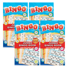 Navoys 4 Bingo Ticket Books - Jumbo Print 2400 Bingo Tickets