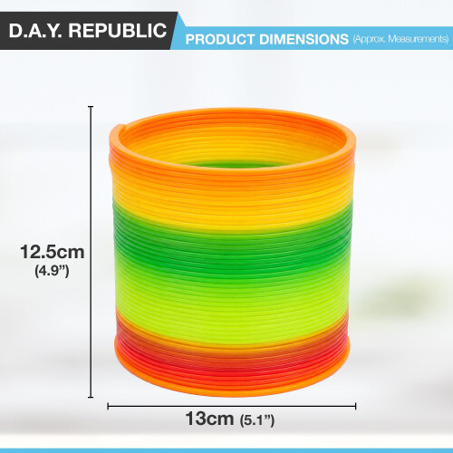 D.A.Y. Republic Large Colourful 13cm Rainbow Spring, Lucky Dip Prizes 1