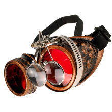 Welding Cyber Goggles Steampunk Goth Cosplay Sunglasses 50s Round Glasses Party Fancy Dress