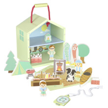 Orange Tree Toys Wooden Camping Play Set, 17 Pieces, Ages 3-6 Years