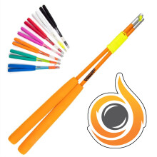 JD Pro Fibreglass Diabolo Handsticks, Fitted With Super Smooth String - Pro Diablo Sticks With Cascade Sticker (Orange)