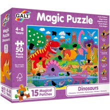 GALT Magic Puzzle Dinosaurs - Fun Colourful 50 Piece Jigsaw Puzzle for Kids