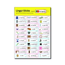 Language Learning Stickers - Educational Stickers to Learn Portuguese for Kids & Beginners