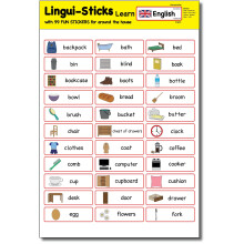 Language Learning Stickers - Educational Stickers to Learn English for Kids & Beginners