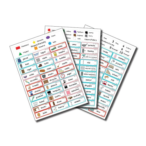 Language Learning Stickers - Educational Stickers to Learn Polish for Kids & Beginners 1