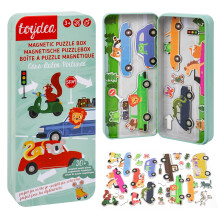 Magnetic Puzzle Box for Kids Ages 3-5, Car Travel Puzzle Game