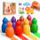 YPLUS Jumbo Stackable Snowman Crayons for Toddlers 1-3, 8 Washable Non-Toxic 1