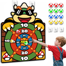 Super Bro Kid Dartboard Game with 65 cm Target and 12 Sticky Balls