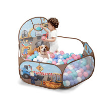 ZimiTeda Excavator Kids Ball Pit for Toddler with Basketball Hoop Foldable Pop-Up Baby Ball Pool for Girls Boys Indoor & Outdoor Game baby ball pit