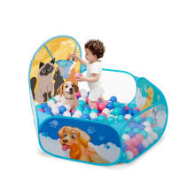 ZimiTeda Cat & Dog Kids Ball Pit for Toddler with Basketball Hoop Foldable Pop-Up Baby Ball Pool for Girls Boys Indoor & Outdoor Game 47.24"/120cm