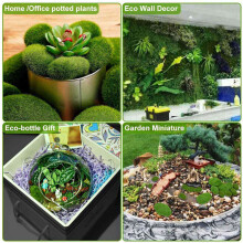 64PCS 5 Size Artificial Moss Rocks Decorative Green Moss Balls Fake Moss Decor for Floral Arrangements Gardens