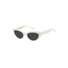 Unisex zonnebril wit met UV-bescherming, lichte polycarbonaat montuur