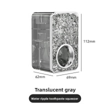 (Gray Dispenser)Porte-brosse à dents mural multicup pour rangement salle de bain et hygiène des outils