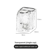 (Clear 1pc Cup)Porte-brosse à dents mural multicup pour rangement salle de bain et hygiène des outils
