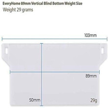 Reinforcement Plate For Curtain Track With 89x50mm Plastic Support Stability Enhanced For