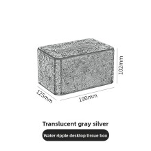 (Water Wave Gray)Boîte à mouchoirs étanche avec design multi-usage pour salon salle de bain et