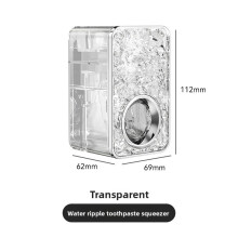 (Clear Dispenser)Multicup Wallmounted Toothbrush Rack For Bathroom Storage And Tool Hygiene