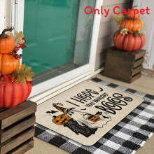 (Style2,60x90cm)Halloween Floor Mat With Nonslip Rubber Back And Linen Surface For Entryway