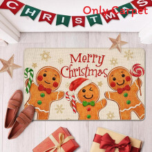 (Style9,40x60cm)Pupazzo di neve natalizio elementi cartone animato tappetino lino per bagno e corridoio