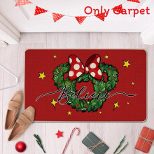 (Style15,60x90cm)Pupazzo di neve natalizio elementi cartone animato tappetino lino per bagno e corridoio