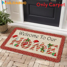 (Style14,60x90cm)Alfombrilla de lino con elementos de dibujos animados de muñeco de nieve de Navidad para baño y pasillo
