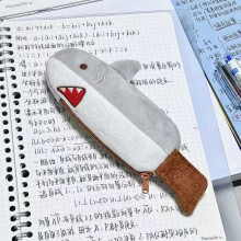 Shark Plush Funny Pencil Holder With Spacious Interior For Stationery Teen Organization