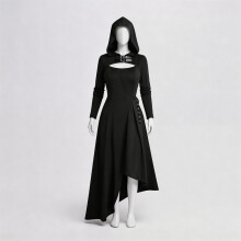 (L) Gothic Dress Stage For Women Halloween Vampire Cosplay With Polyester Fabric For Events Themed
