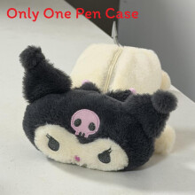 (Kuromi) Velvet Cartoon Soft Pen Pouch With Big Capacity For And Travel School