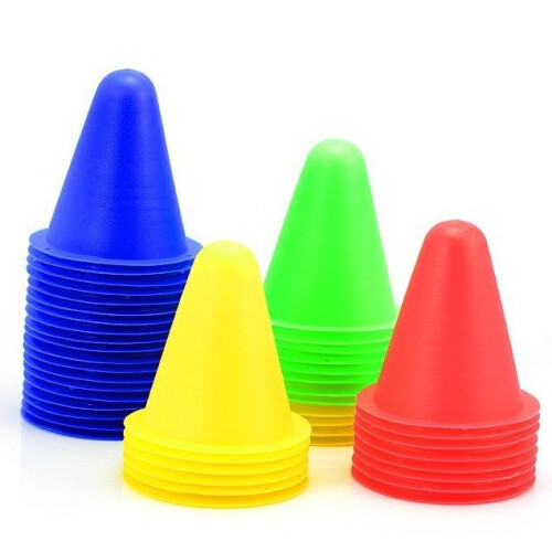 (Red)Roller Skating Lane Markers With Soft Plastic Construction And Bright Color Options Rinks For 1